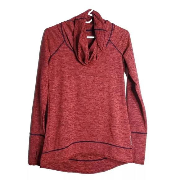 Reebok Tops - Reebok Playwarm Sport Yoga Shirt Size Medium Cowl Neck Long Sleeve Thumb holes